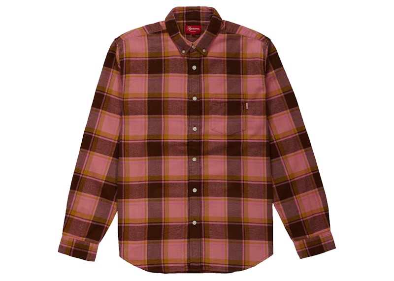 Supreme Plaid Flannel Shirt Dusty Pink - SS19 Men's - US