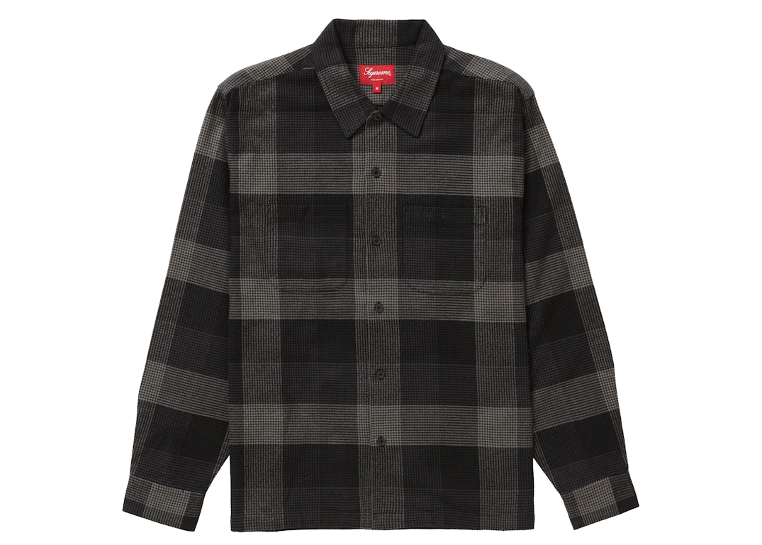 Pre-owned Supreme Plaid Flannel Shirt (fw21) Black