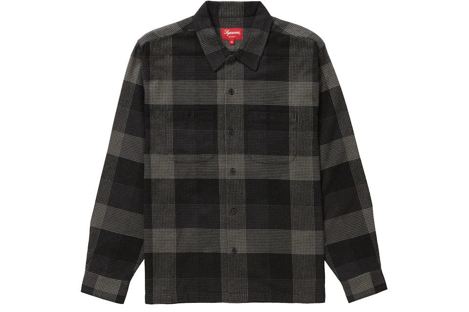 Supreme Plaid Flannel Shirt (FW21) Black