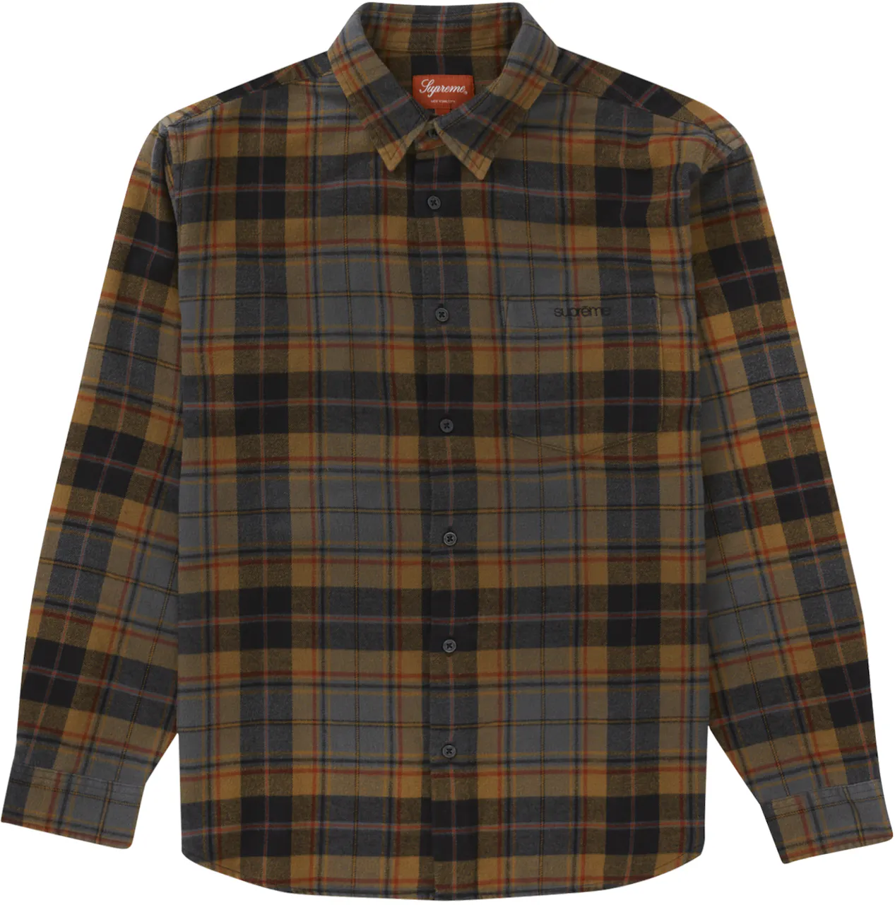 Supreme Plaid Flannel Shirt (FW22) Black - FW22 - CN