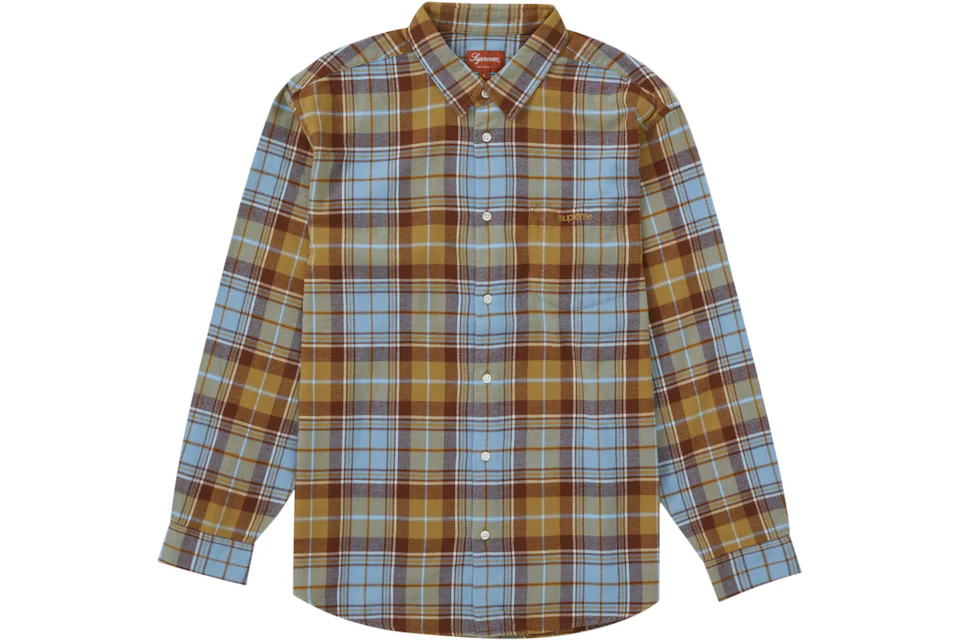 Supreme Plaid Flannel Shirt (FW22) Rust