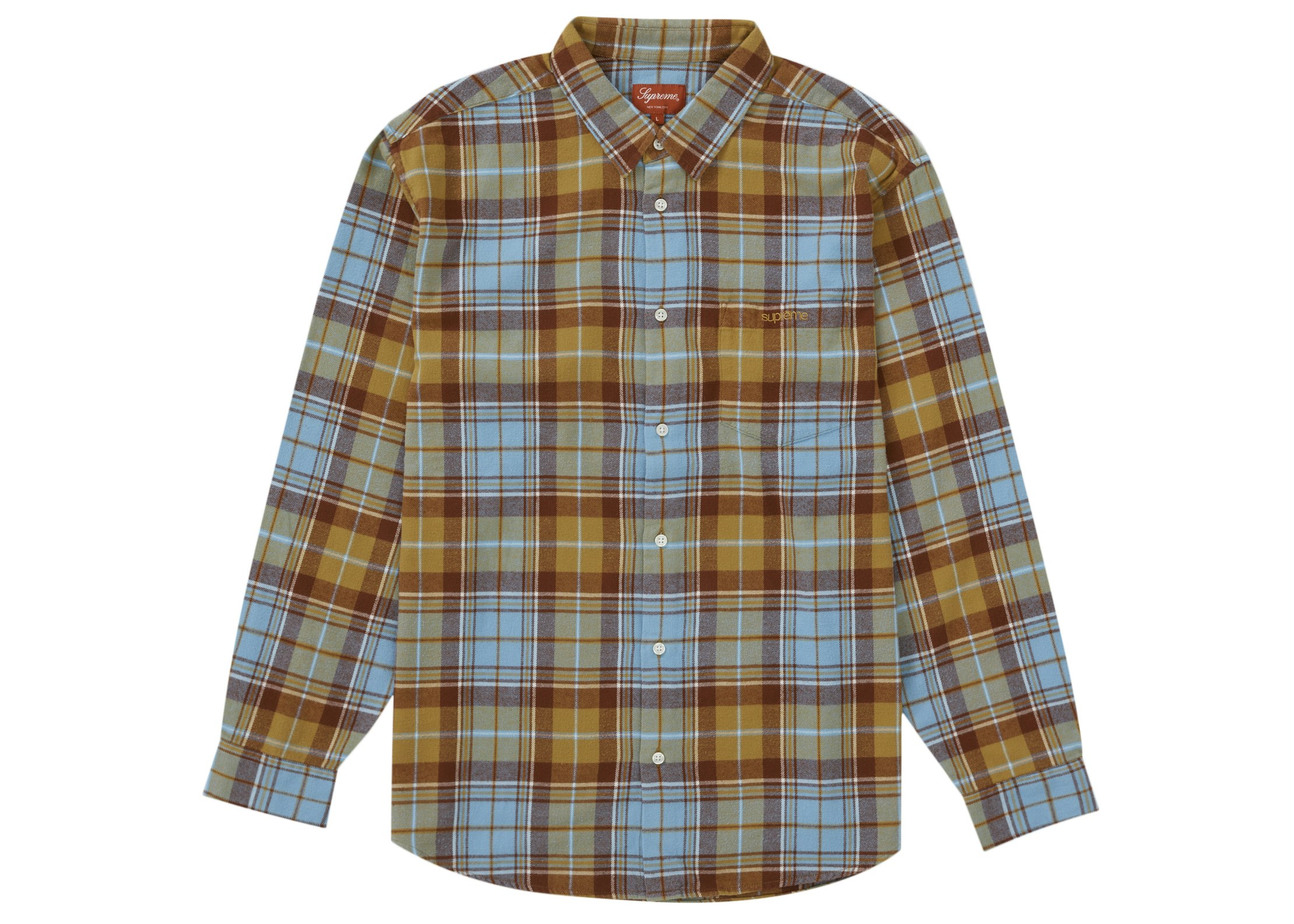 Supreme Plaid Flannel Shirt (FW22) Rust FW22 TW