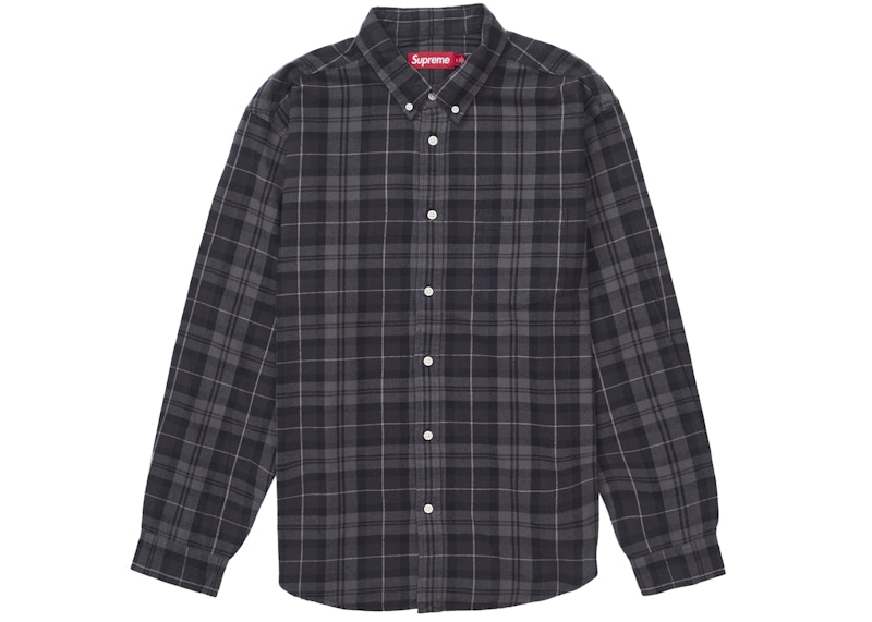 Supreme Plaid Flannel Shirt (FW24) Black メンズ - FW24 - JP