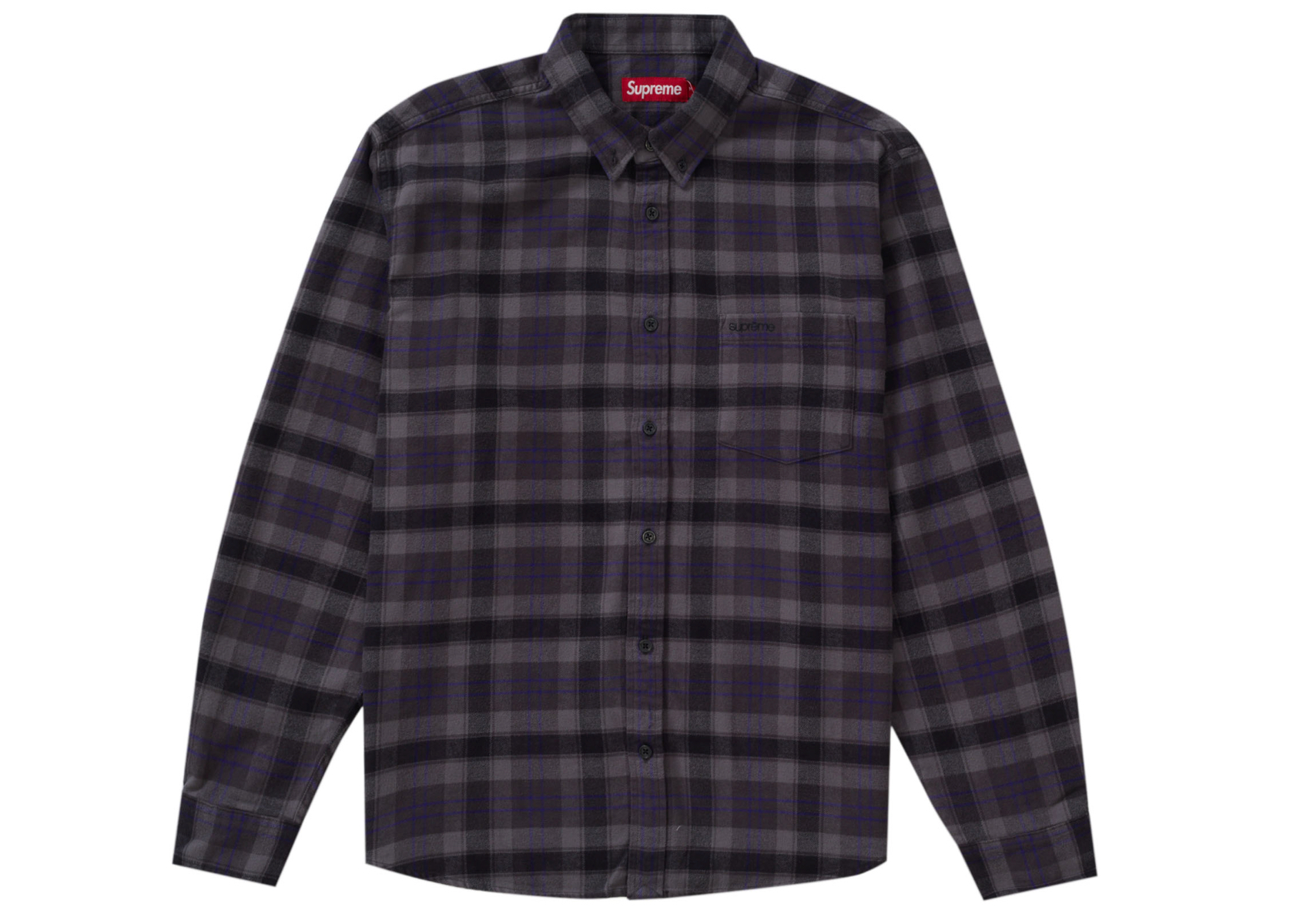 Supreme Plaid Flannel Shirt (SS24) Black
