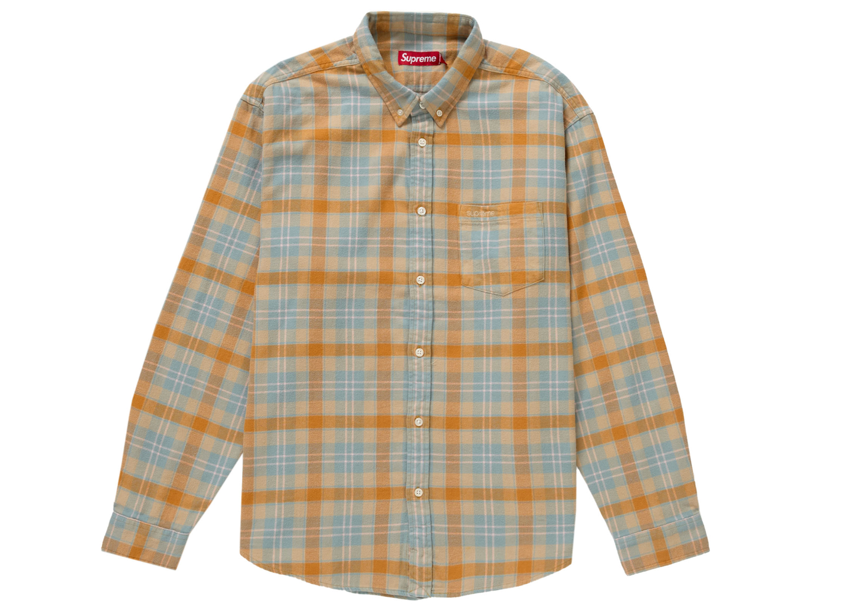 Supreme Plaid Flannel Shirt (SS24) Tan