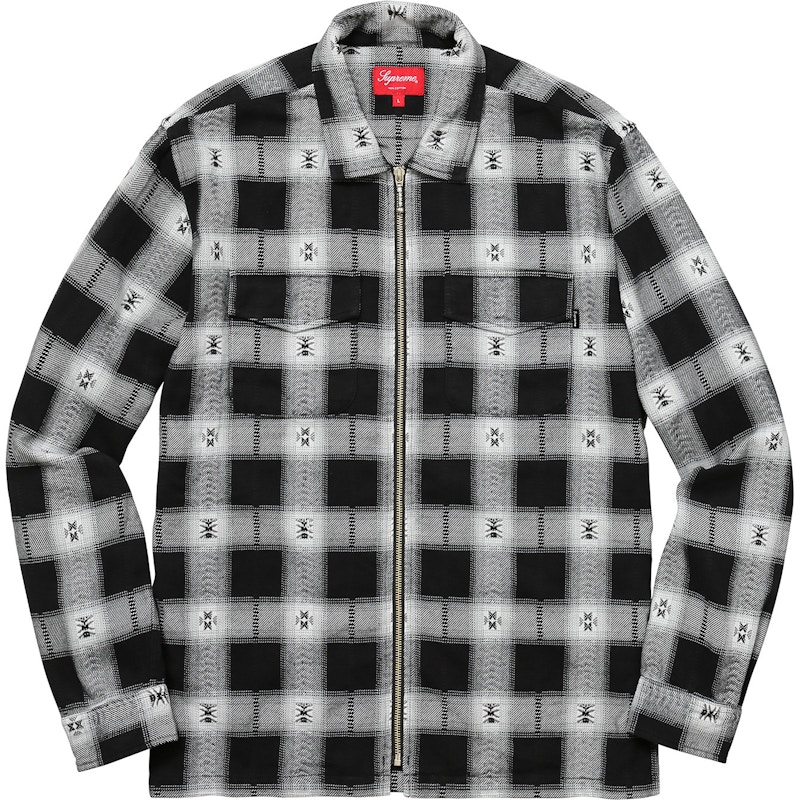 Supreme Flannel Zip Up Shirt