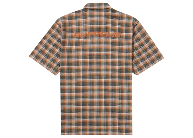 Supreme Plaid S/S Shirt (SS22) Orange Men's - SS22 - US