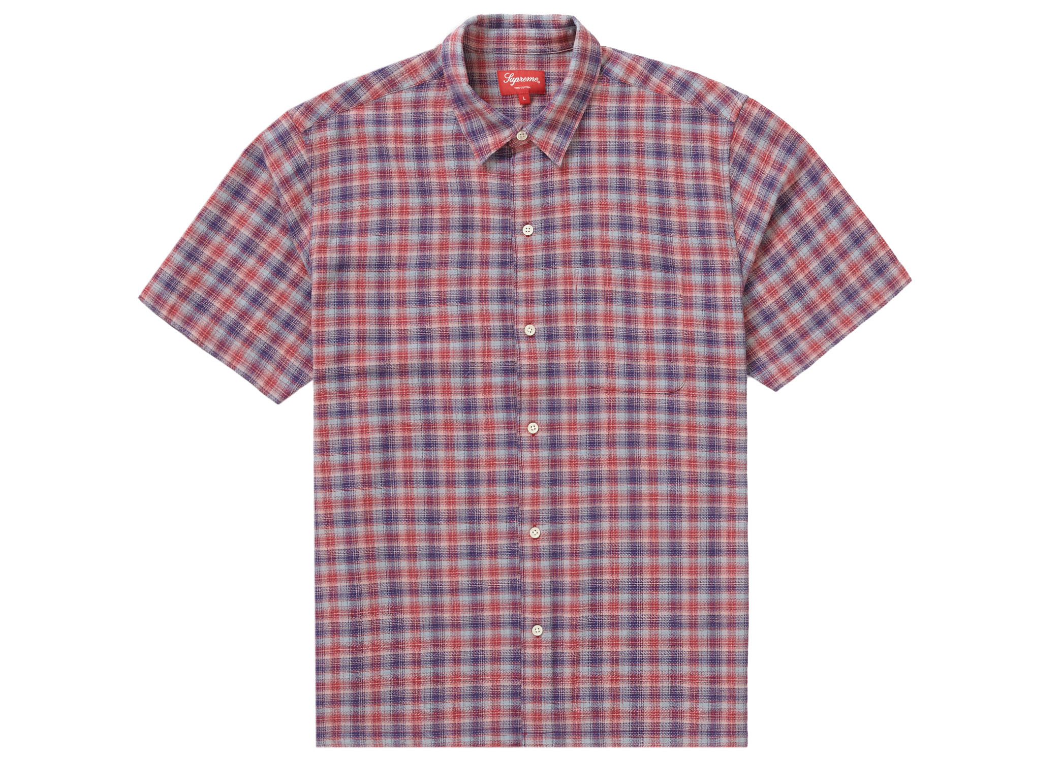 Supreme Plaid S/S Shirt (SS22) Red
