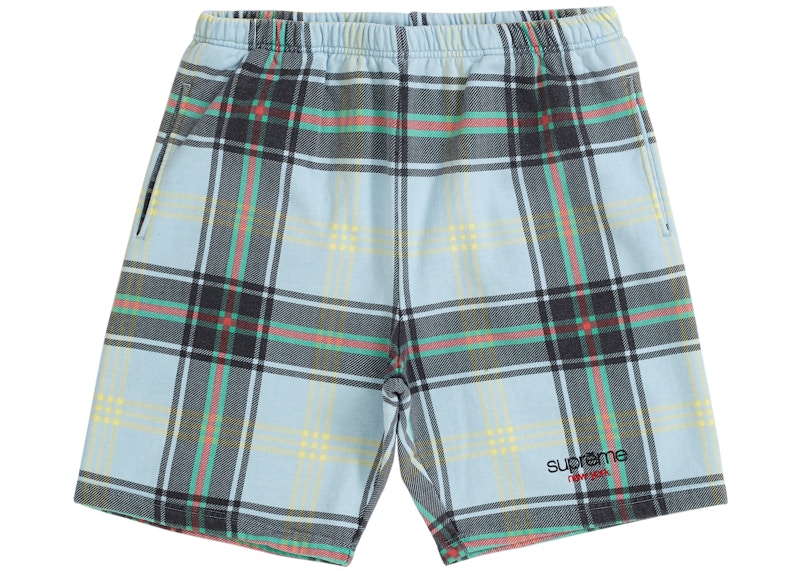 Supreme Nike Plaid Sweatshort Black Men's - FW18 - US