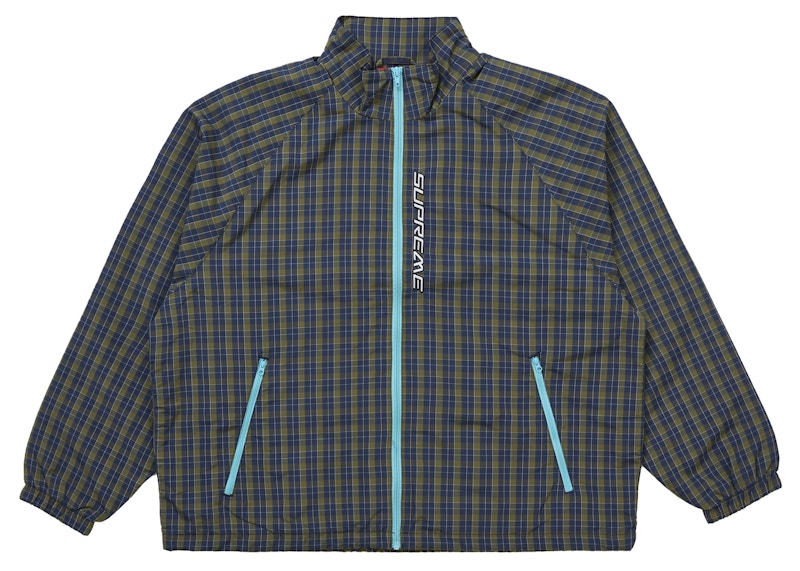 Supreme Plaid Track Jacket Navy メンズ - FW25 - JP