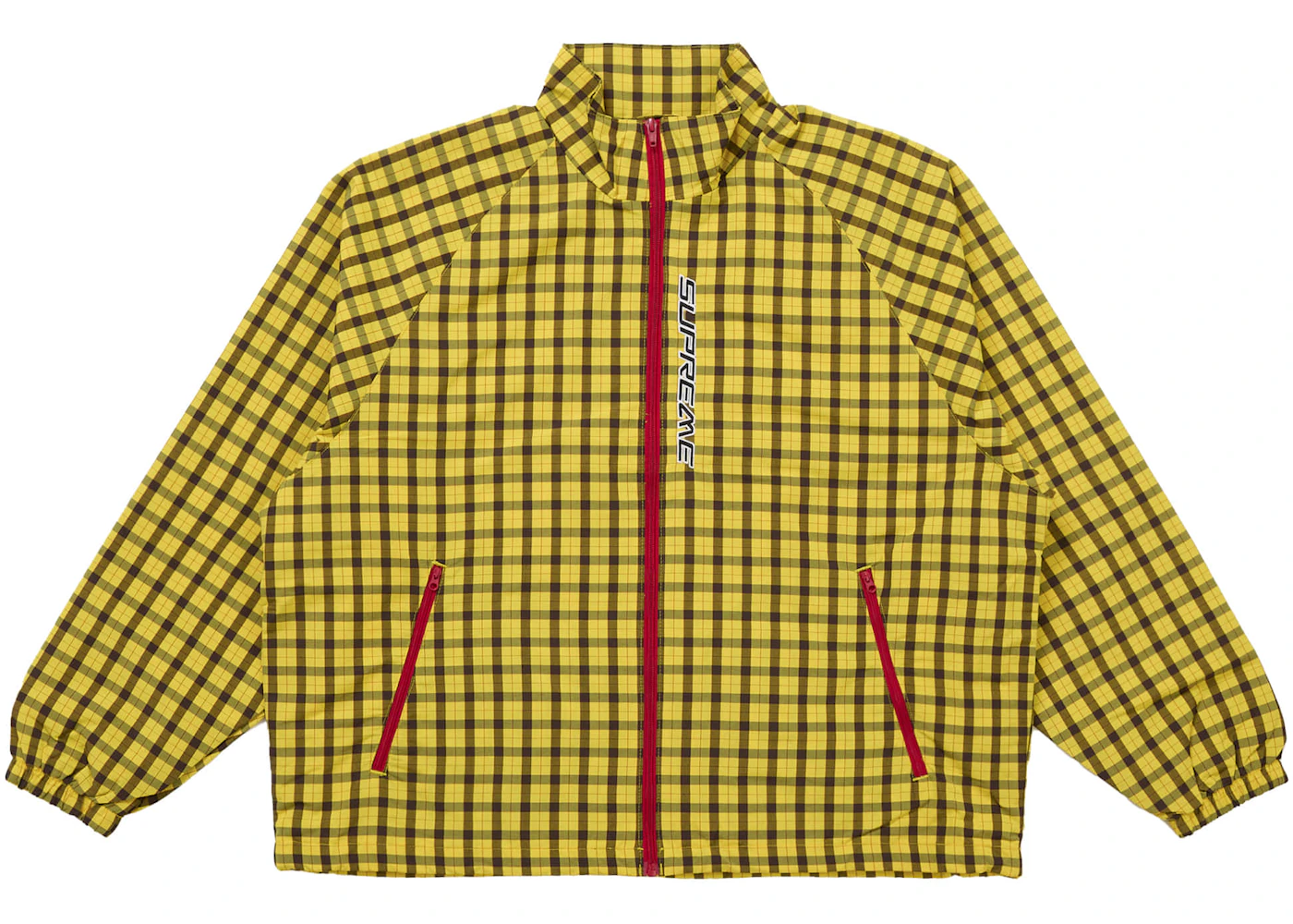 Supreme Plaid Track Jacket Yellow Men's FW25 US