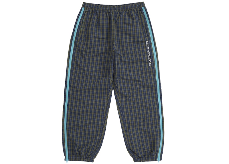 Supreme Plaid Warm Up Pant Navy メンズ - FW25 - JP