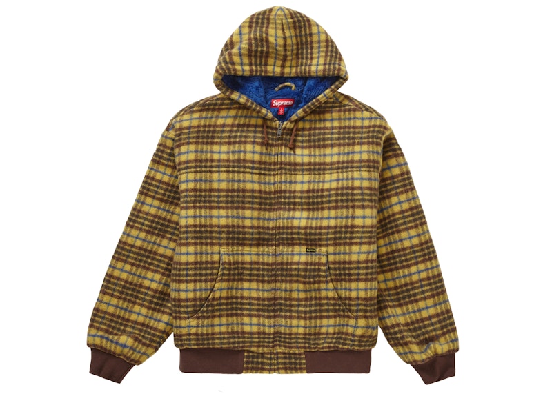 supreme plaid wool hooded work jacket肩幅58です