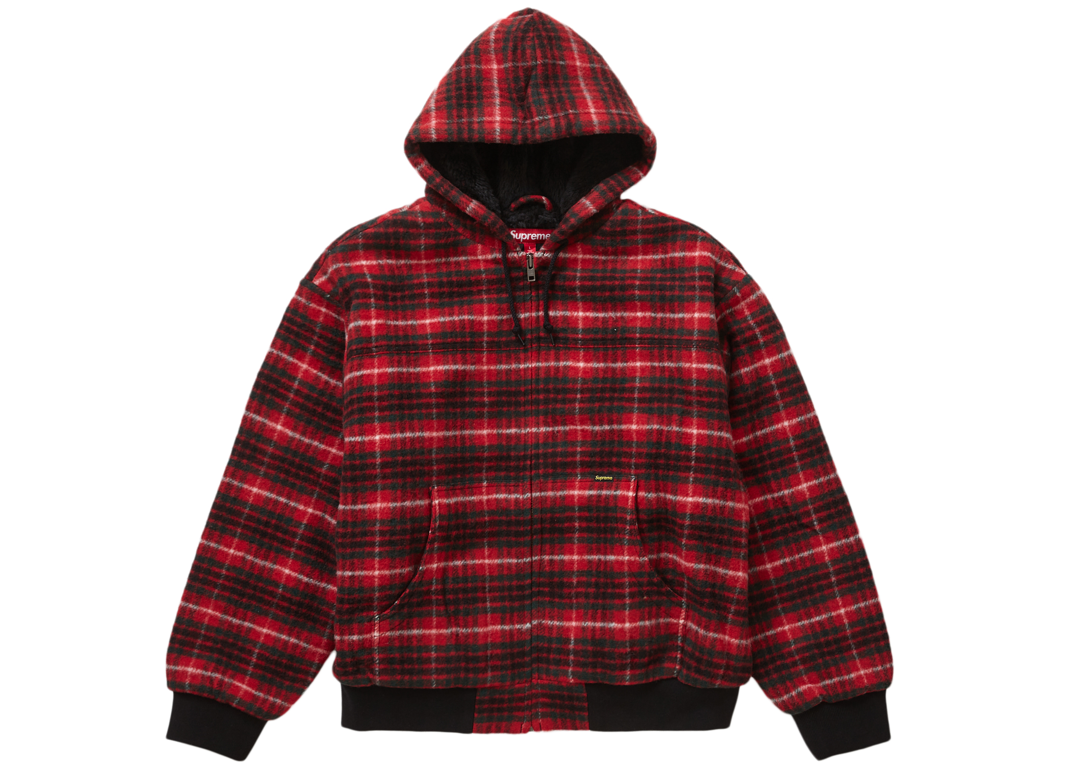 19,117円Supreme Plaid Wool Hooded Work Jacket  S
