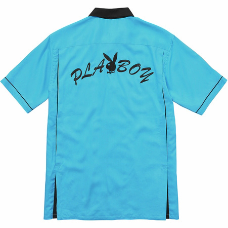 Supreme Playboy Bowling Shirt Teal Men's - SS17 - US