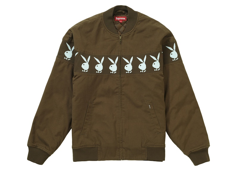 Supreme Playboy Crew Jacket Brown Men's - SS19 - US