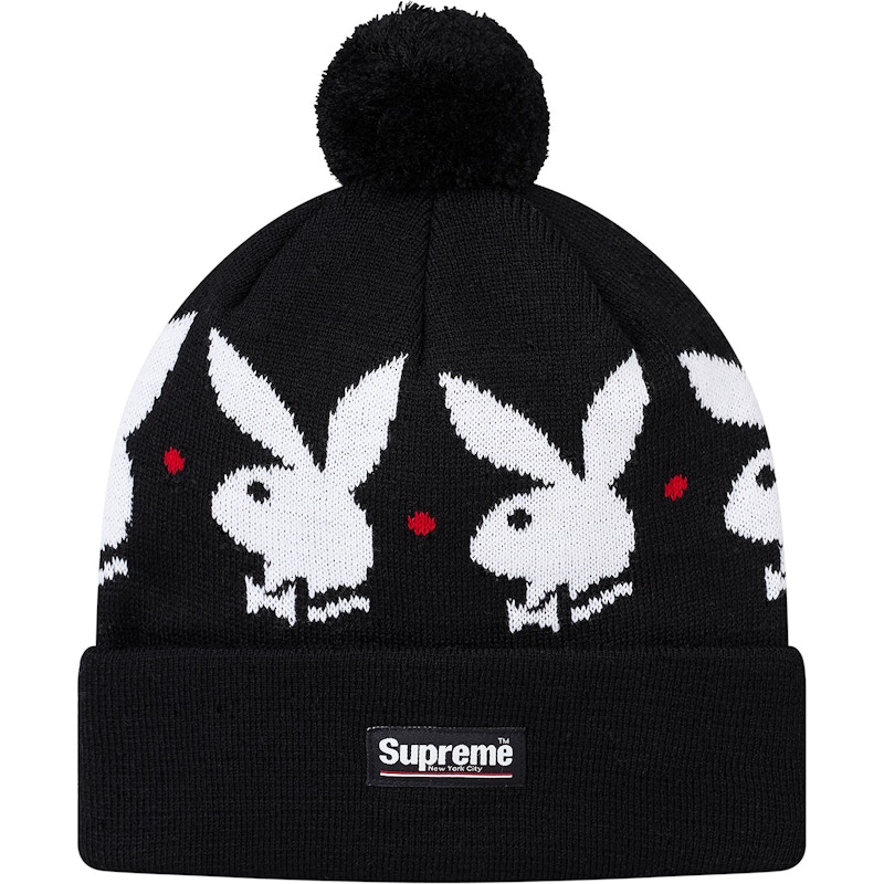 Supreme Playboy Jacquard Beanie (FW17) Black - FW17 - US