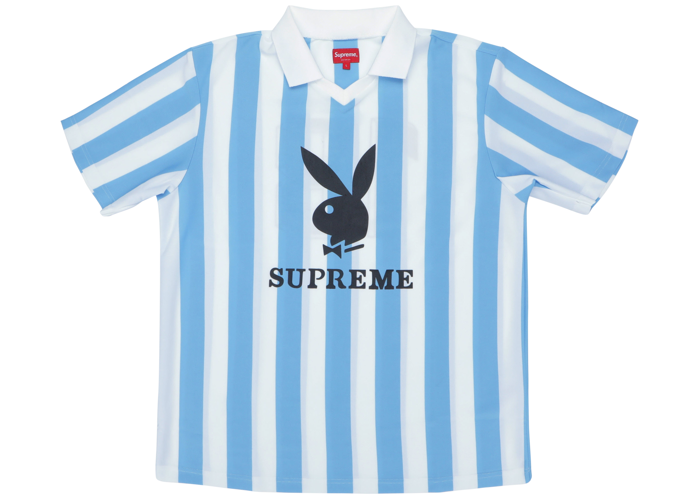 Supreme Playboy Soccer Jersey Light Blue Men's - SS18 - US