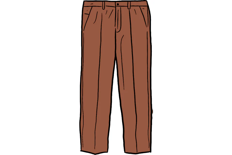 Supreme Pleated Trouser Brown Men's - SS21 - US