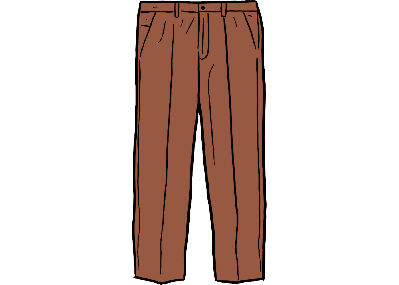 Supreme Pleated Trouser Brown - SS21 Men's - GB