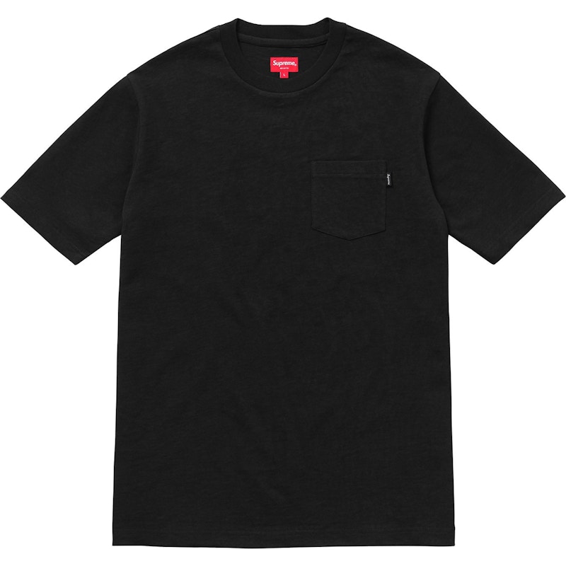 本物保証人気SALESupreme Pocket Tee Black M Tシャツ/カットソー(半袖/袖なし)