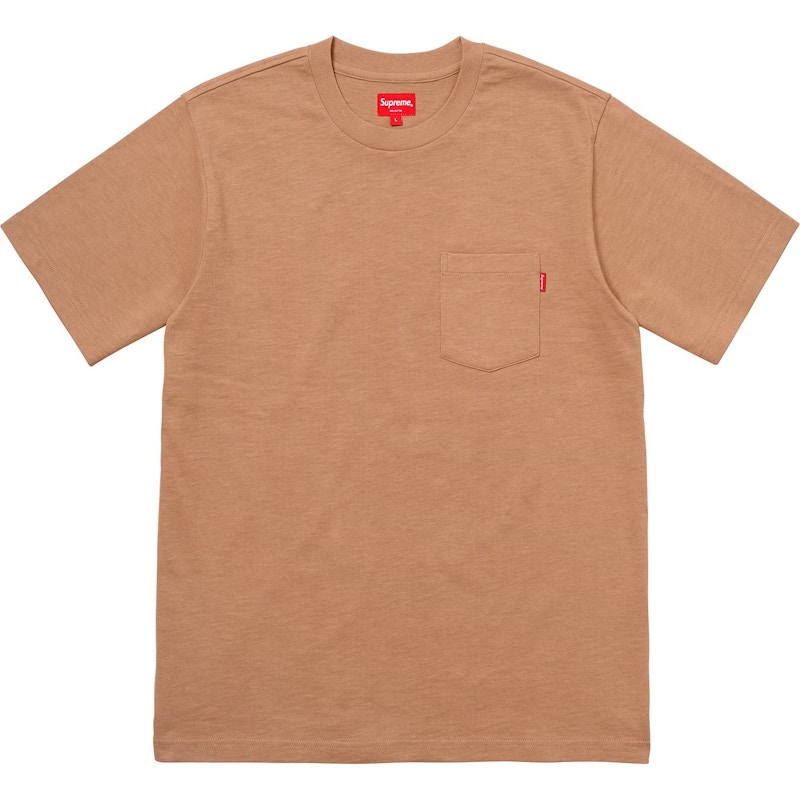 Supreme Pocket Tee Light Brown Men's - SS18 - US