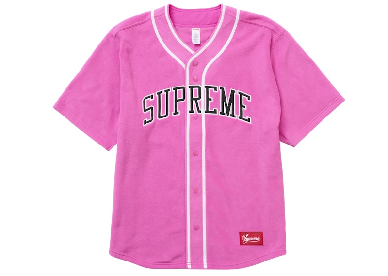 Supreme Polartec Baseball Jersey Pink メンズ - FW24 - JP