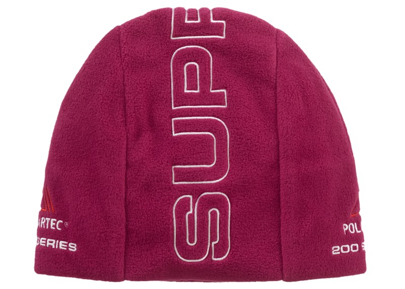 Supreme Polartec Beanie (FW26) Raspberry