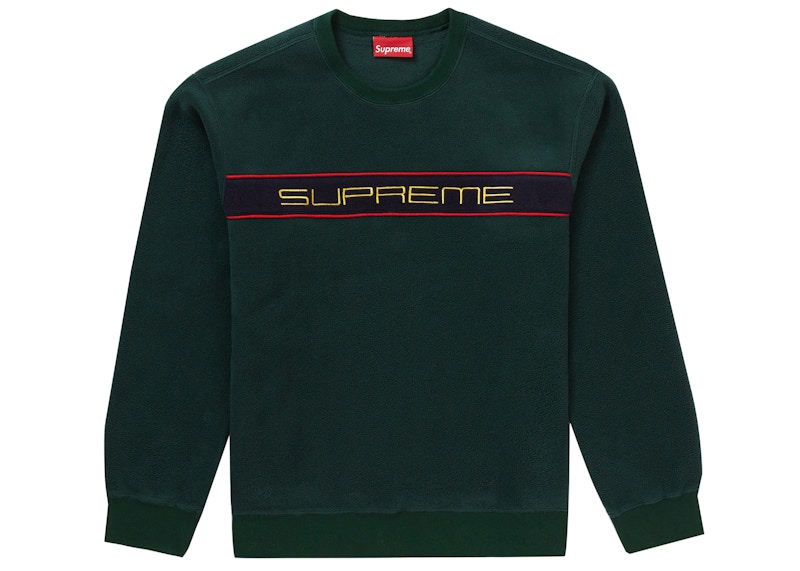 Supreme Polartec Crewneck Dark Green - FW19 - US