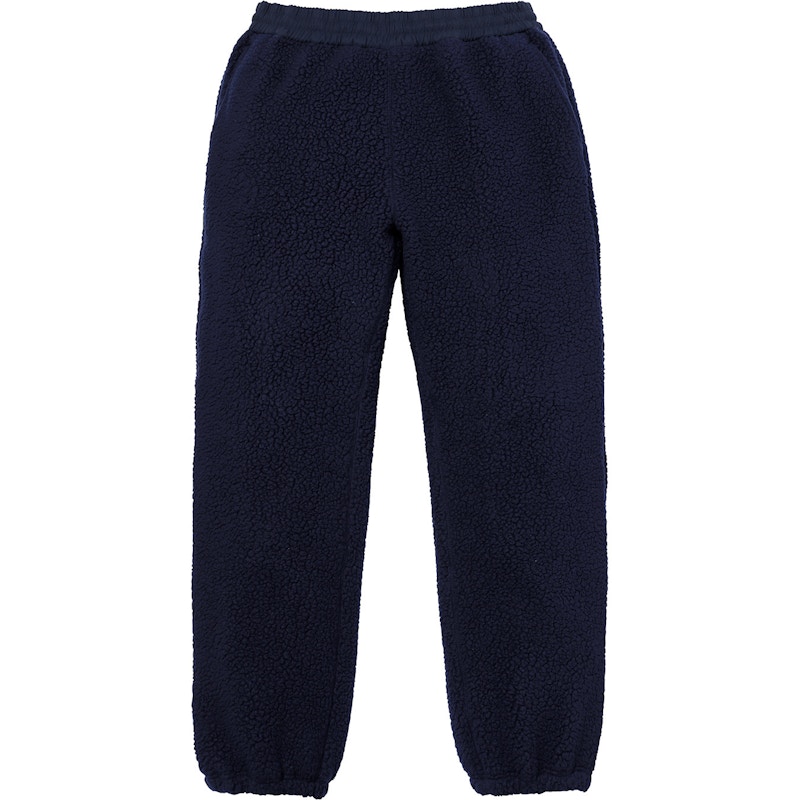 Supreme Polartec Deep Pile Pant Navy Men's - FW17 - US