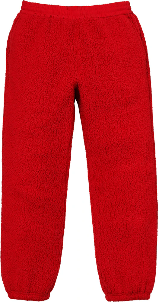 Supreme Polartec Deep Pile Pant Red Men's - FW17 - US