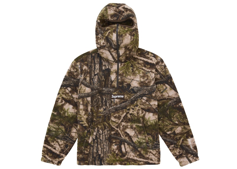 Supreme Polartec Face Mask Half Zip Hooded Sweatshirt Realtree AP