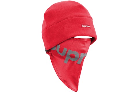 Supreme Polartec Facemask Beanie Red FW22 US