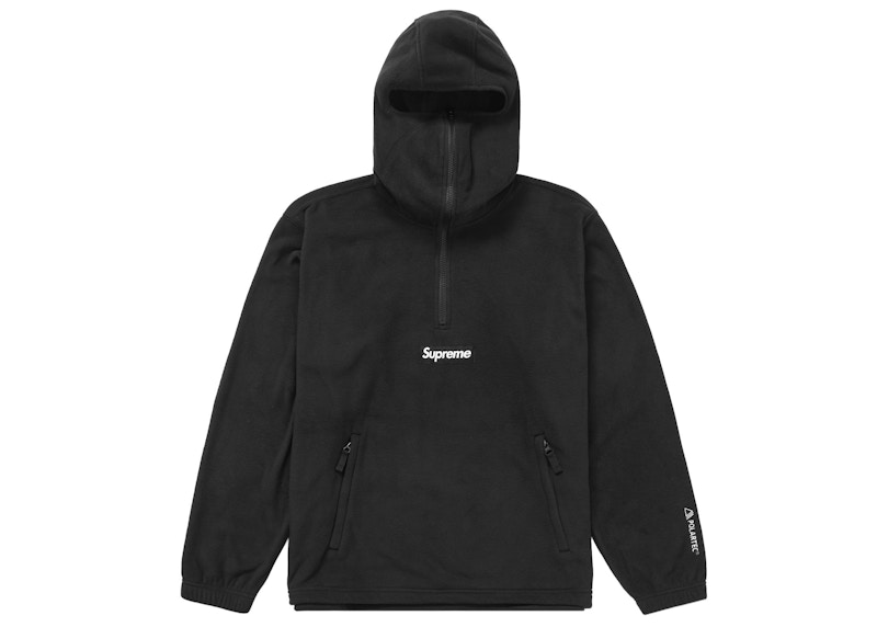 Supreme Polartec Facemask Half Zip Hooded Sweatshirt Black Men's