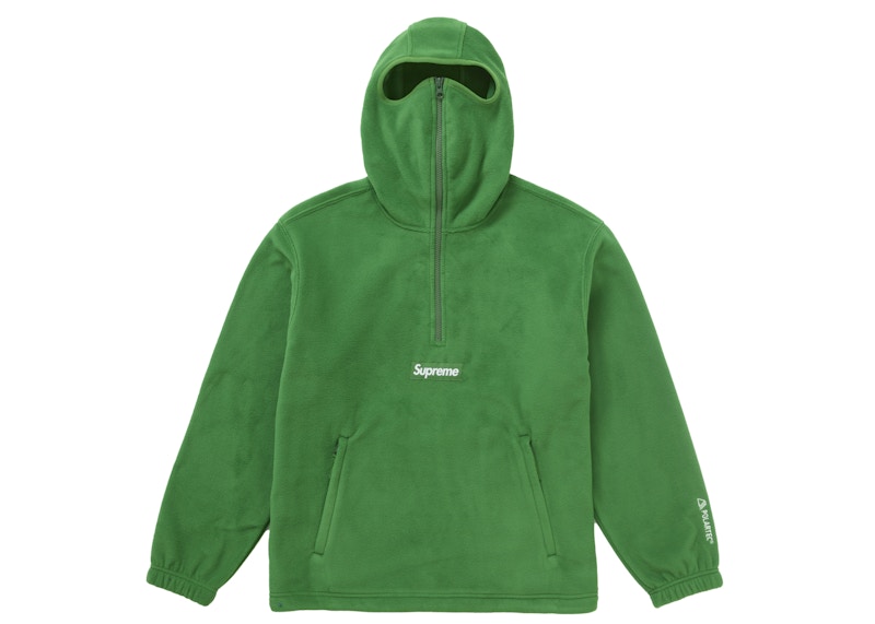 Supreme Polartec Facemask Half Zip Hooded Sweatshirt (FW24) Green Men's -  FW24 - US