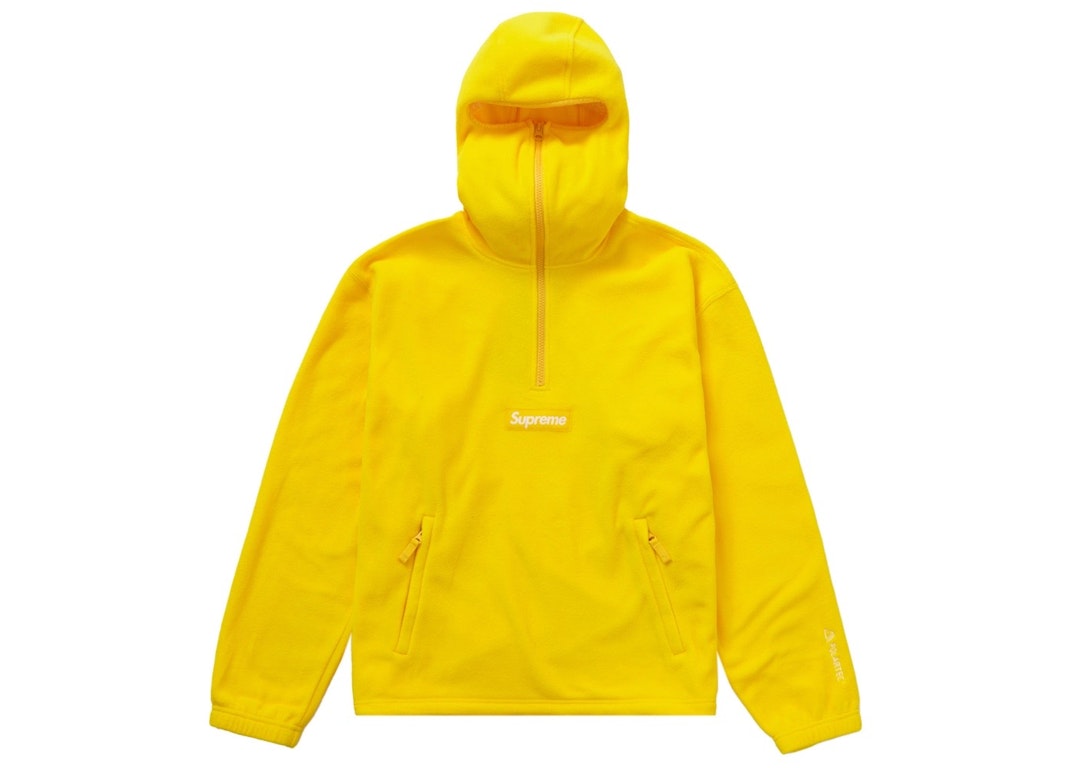 Pre-owned Supreme Polartec Facemask Half Zip Hooded Sweatshirt Yellow