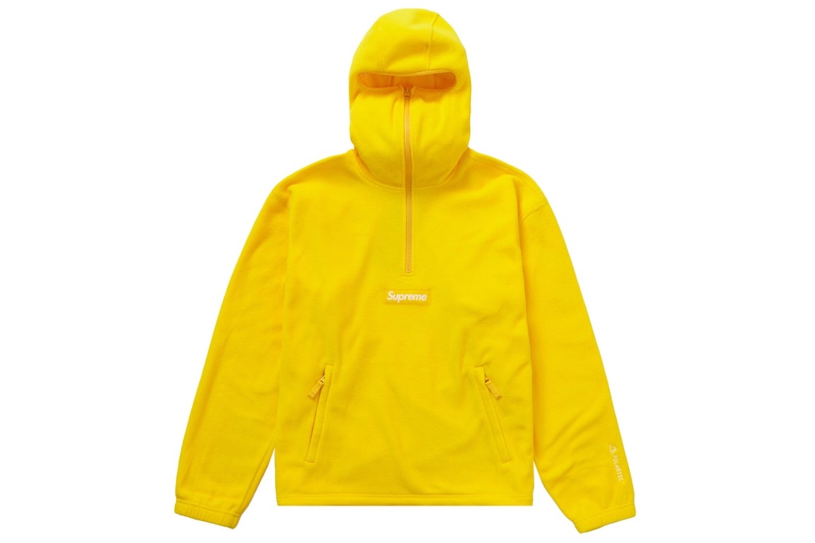 Pre-owned Supreme Polartec Facemask Half Zip Hooded Sweatshirt Yellow