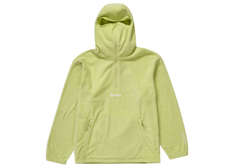 Supreme Polartec Facemask Half Zip Pullover Lime Men's - FW22 - US