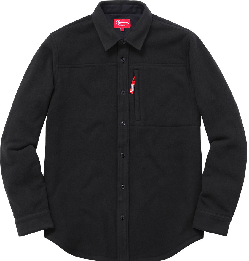 Supreme Polartec Fleece Shirt Black - FW15 Men's - US
