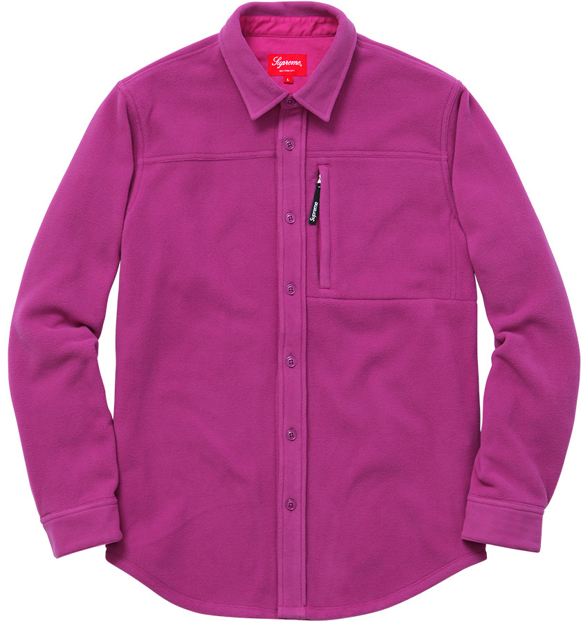 Supreme Polartec Fleece Shirt Magenta - FW15 メンズ - JP