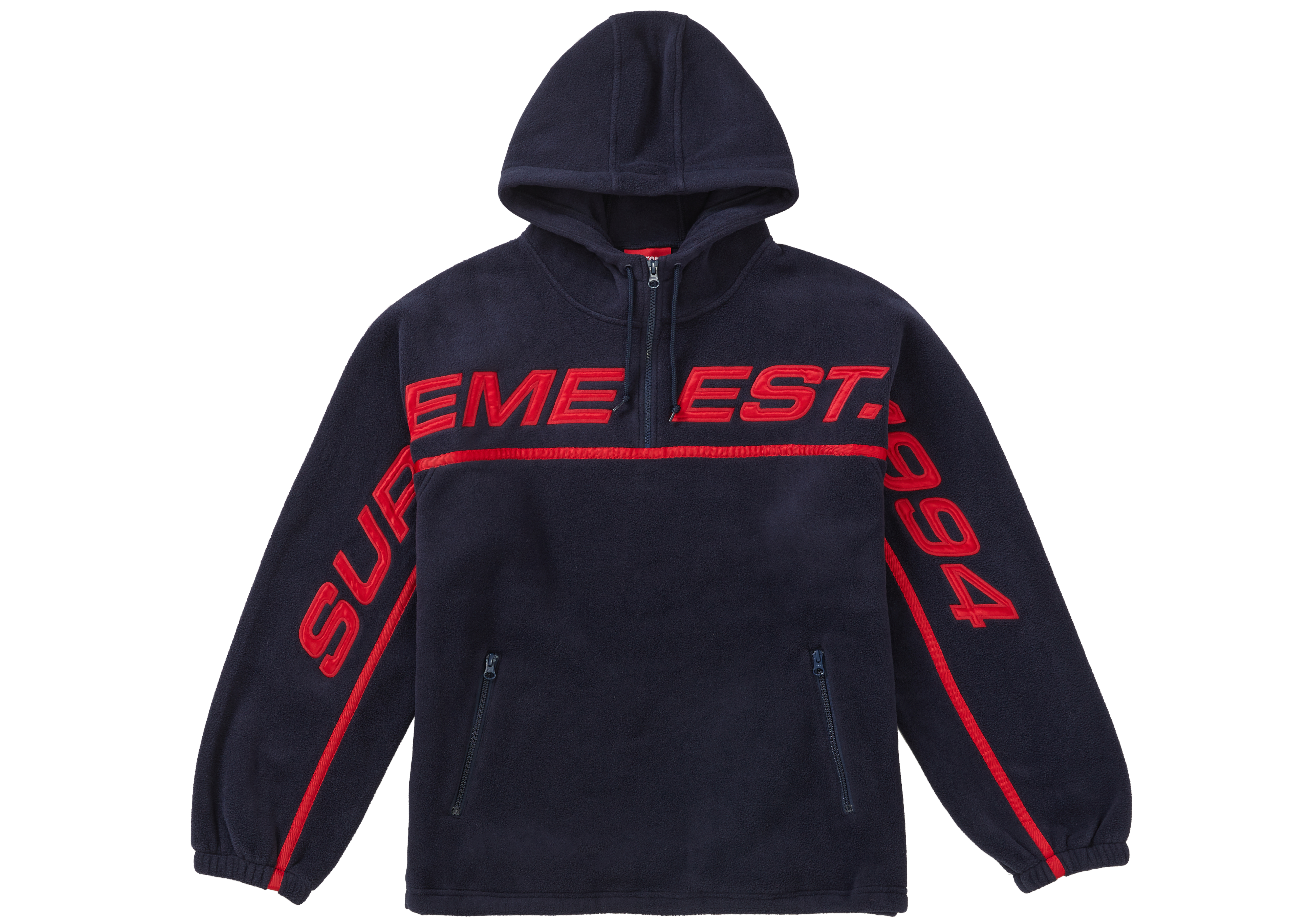 Supreme Nike Half Zip Hooded Sweatshirt Red Hombre - SS21 - MX