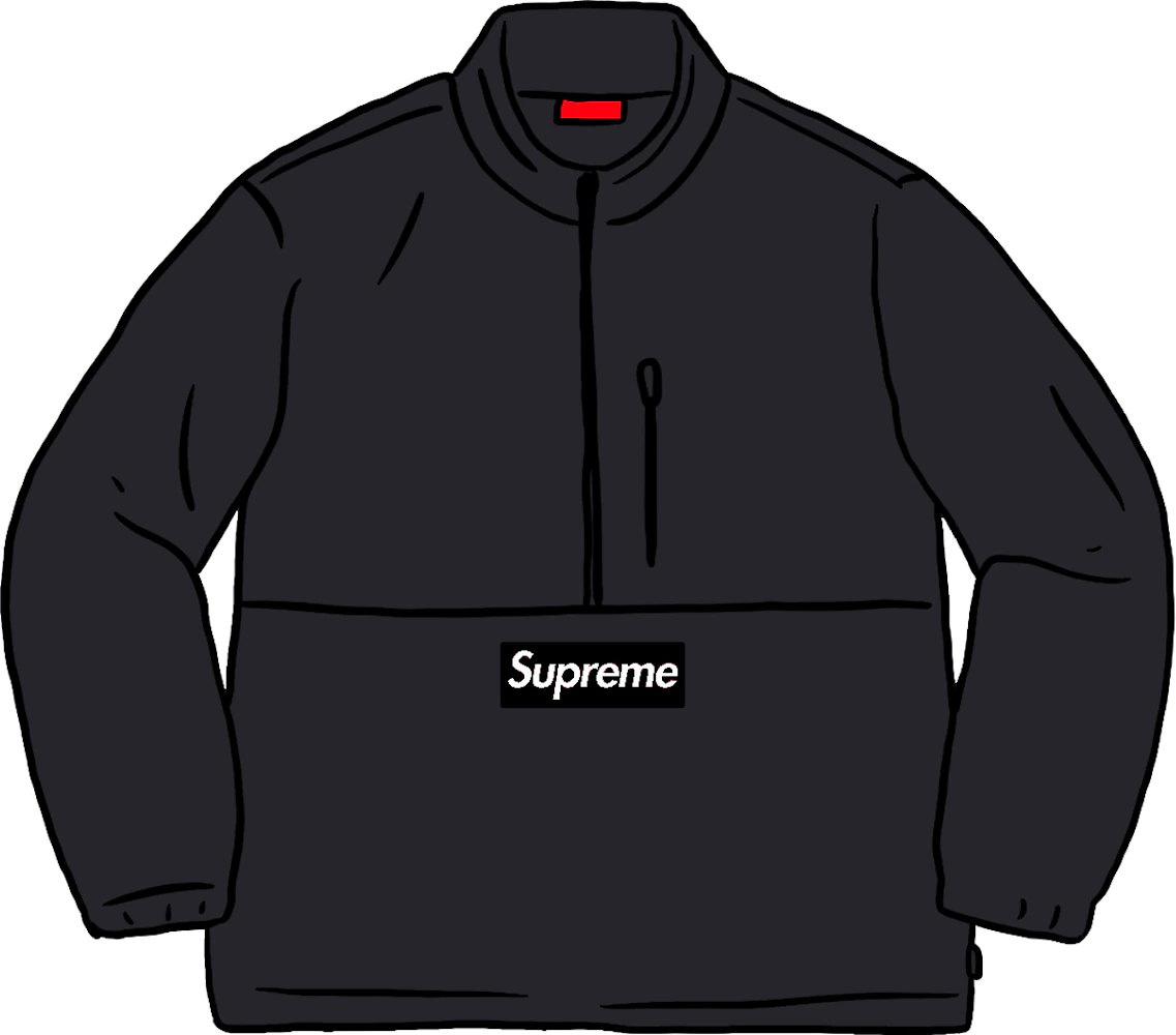 Supreme Polartec Half Zip Pullover Black