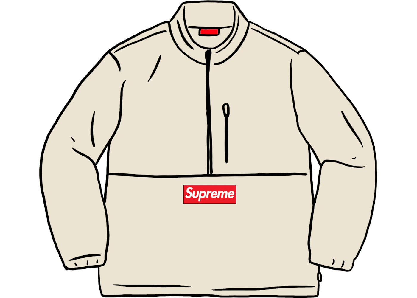Supreme Polartec Half Zip Pullover (FW20) Natural - FW20 Men's - US