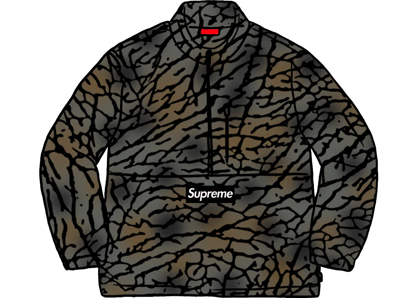 Supreme Polartec Half Zip Pullover FW20 Olive Treebark Camo