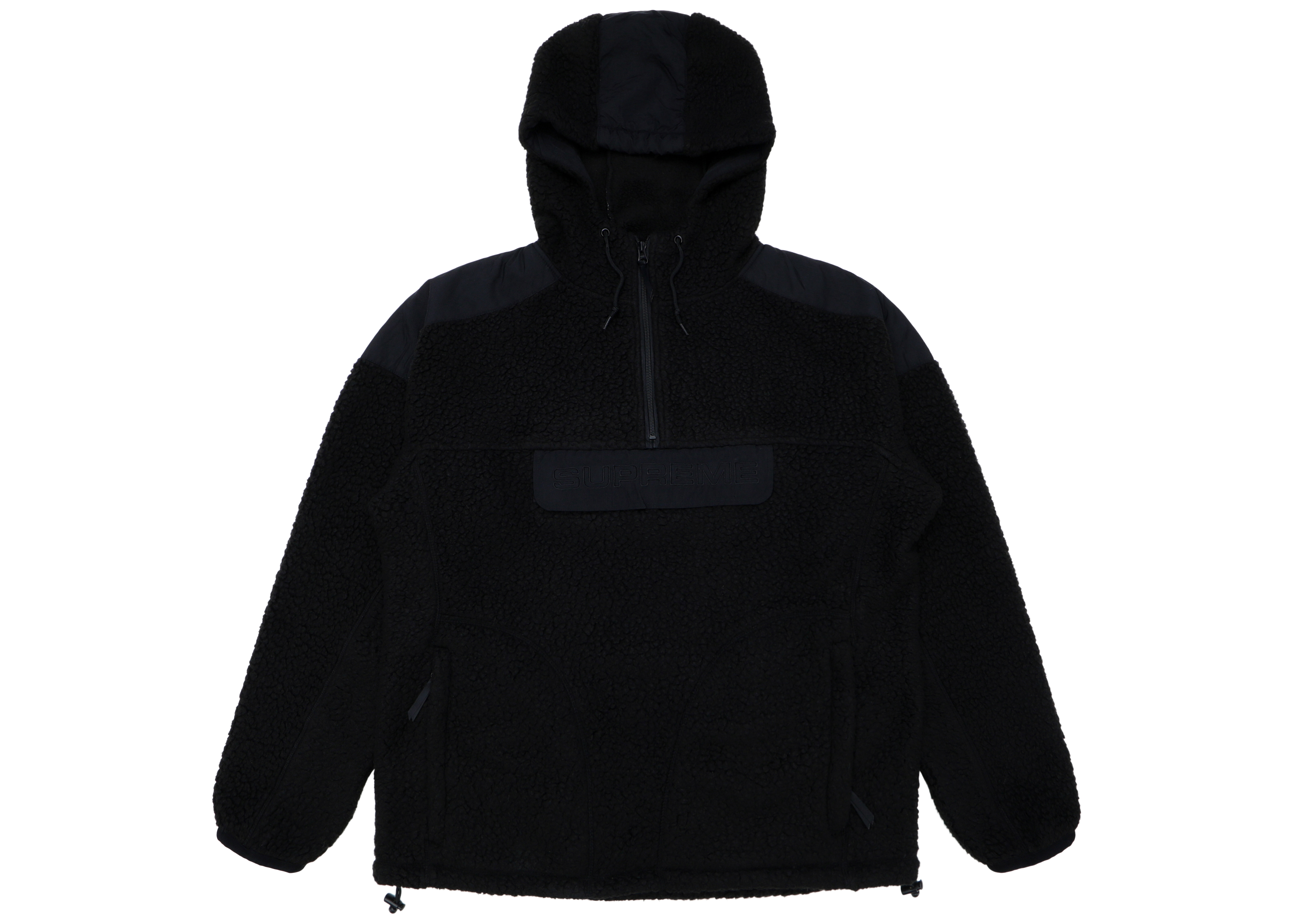 Supreme Polartec Hooded Half Zip Pullover Black Men's - FW17 - US