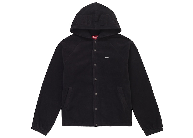 Supreme Polartec Hooded Raglan Jacket Black メンズ - FW18 - JP