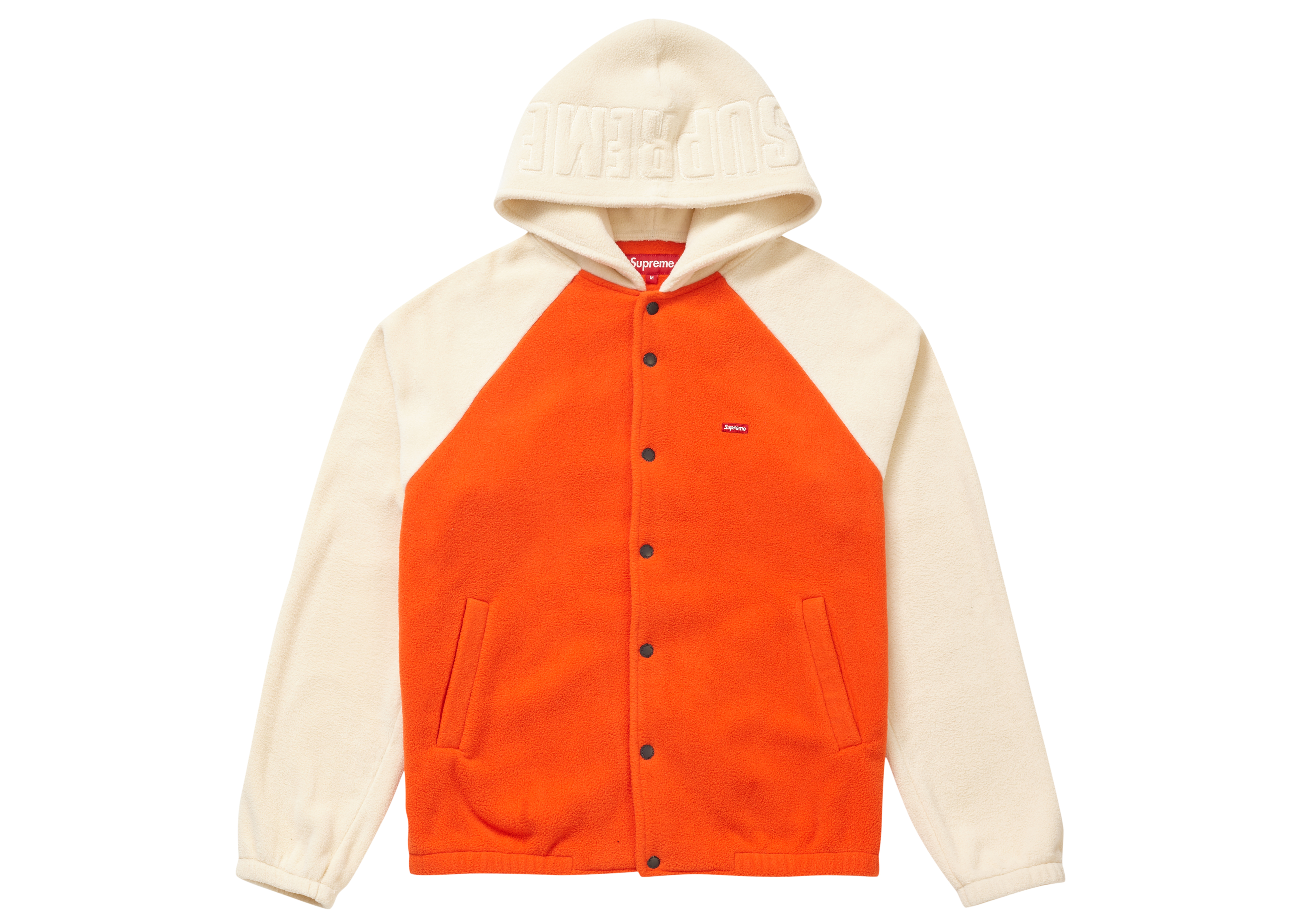 Supreme Polartec Hooded Raglan Jacket Orange Men's - FW18 - US