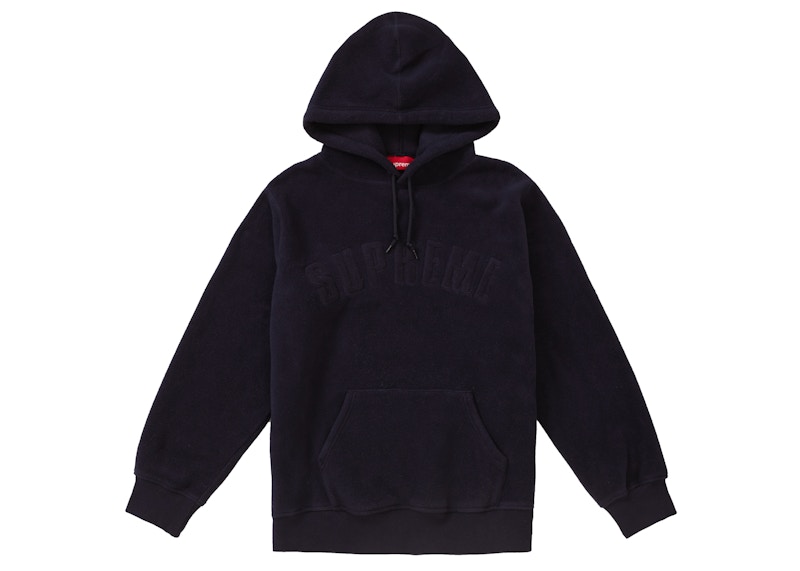 Supreme Polartec Hooded Sweatshirt (FW18) Navy Men's - FW18 - US