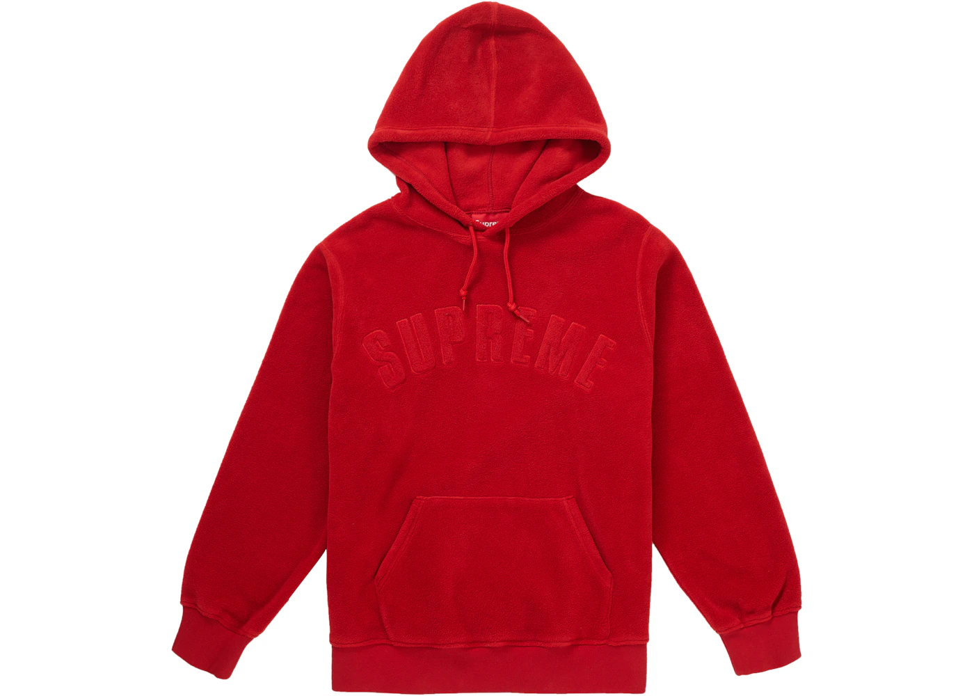 Supreme Polartec Hooded Sweatshirt (FW18) Red Men's - FW18 - GB