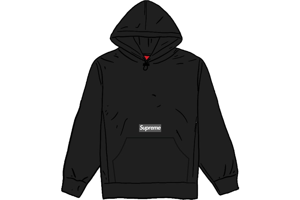 Supreme hoodie black top and red